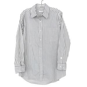 Equipment Femme Gray White Striped Button Down Sz S
